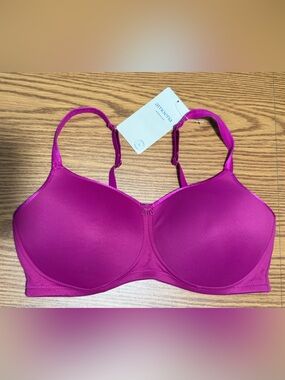 Amoena 38C Mastectomy - Magenta - No Wire Bra w Smooth Tee Shirt Soft Cups NWT